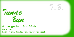 tunde bun business card